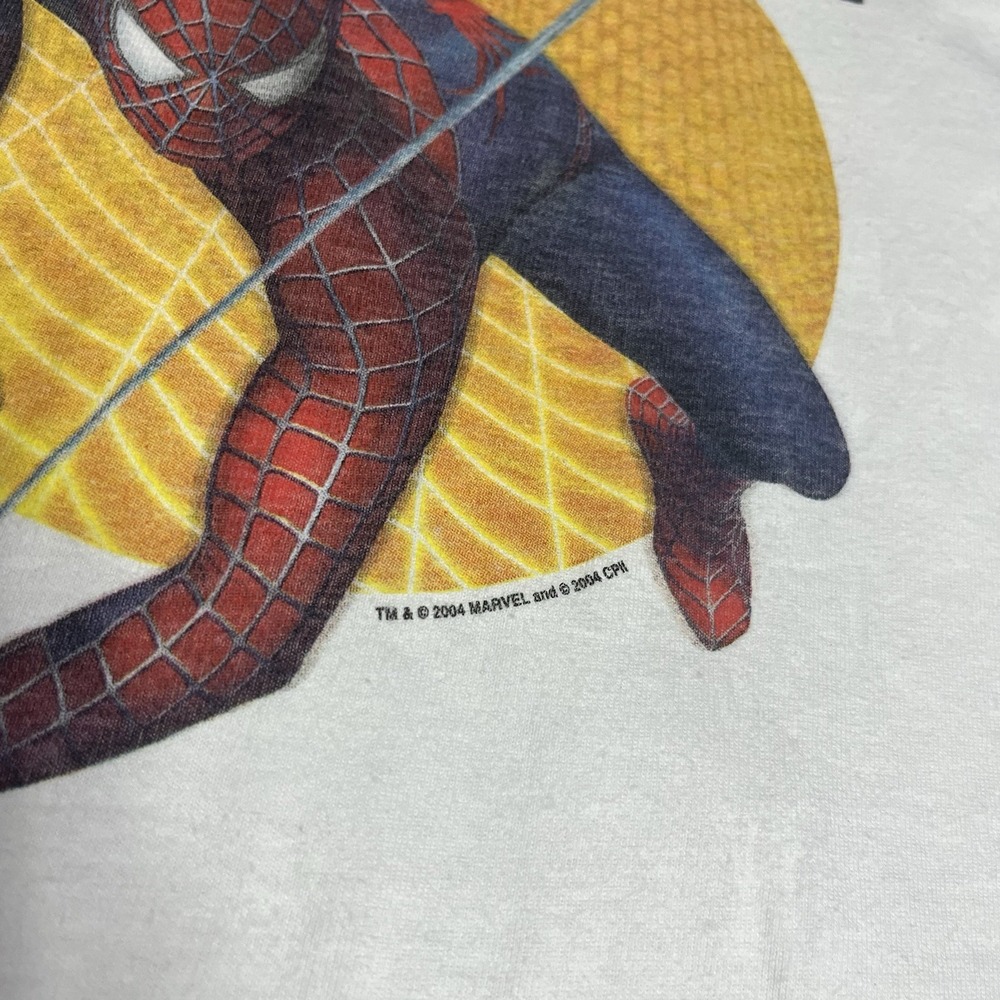 Spiderman 2 Shirt Adult XL White Vintage 2004 Movie Promo Marvel - Picture 3 of 9